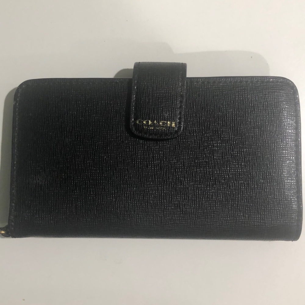 Leather Bifold Coach Wallet